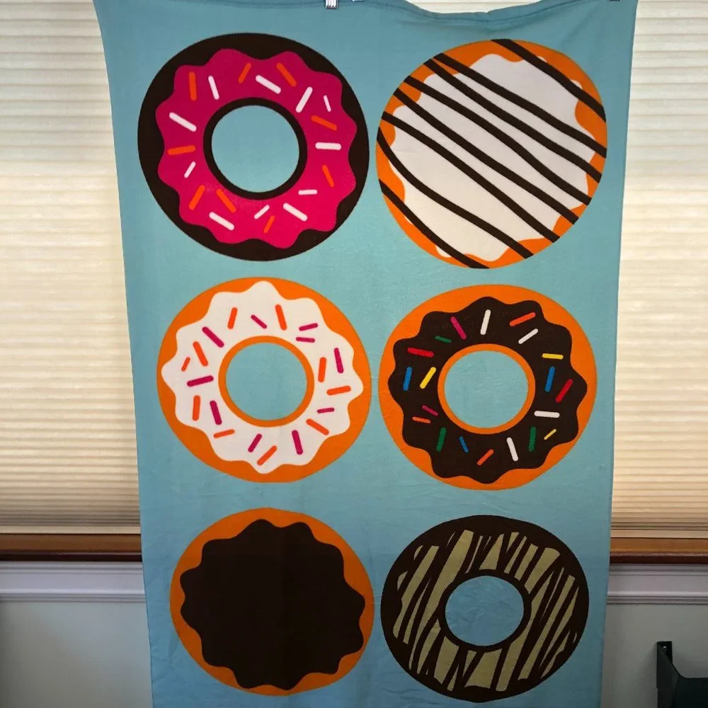 NEW Dunkin Donuts Beach Towel Coastal Vacation RARE Collectible Pool Resort